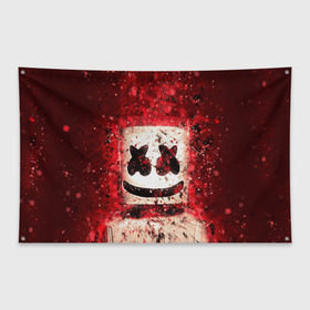 Флаг-баннер с принтом Marshmello в Курске, 100% полиэстер | размер 67 х 109 см, плотность ткани — 95 г/м2; по краям флага есть четыре люверса для крепления | marshmello | диджей | клуб | клубная музыка | маршмеллоу | маршмэлло | маршмэллоу | музыка | электронная