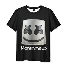 Мужская футболка 3D с принтом Marshmello в Курске, 100% полиэфир | прямой крой, круглый вырез горловины, длина до линии бедер | marshmello | диджей | клуб | клубная музыка | маршмеллоу | маршмэлло | маршмэллоу | музыка | электронная