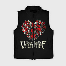 Женский жилет утепленный 3D с принтом Bullet For My Valentine в Курске,  |  | bfmv | bullet for my valentine | metal | rock | группы | метал | музыка | рок | трэш