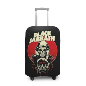 Чехол для чемодана 3D с принтом Black Sabbath в Курске, 86% полиэфир, 14% спандекс | двустороннее нанесение принта, прорези для ручек и колес | 