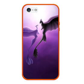 Чехол для iPhone 5/5S матовый с принтом как приручить дракона в Курске, Силикон | Область печати: задняя сторона чехла, без боковых панелей | light fury | night fury | беззубик | дракон | как приручить дракона | ночная фурия