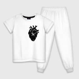 Детская пижама хлопок с принтом Heart Space в Курске, 100% хлопок |  брюки и футболка прямого кроя, без карманов, на брюках мягкая резинка на поясе и по низу штанин
 | Тематика изображения на принте: анатомия | астронавт | вселенная | звезды | космонавт | космос | сердце