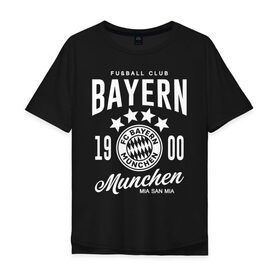 Мужская футболка хлопок Oversize с принтом Бавария в Курске, 100% хлопок | свободный крой, круглый ворот, “спинка” длиннее передней части | bayern | fc bayern munchen | fcb | бавария | бундеслига | германия | мюнхенская бавария | форма | футбол | футболист | футбольная | футбольный клуб | футбольный клуб бавария мюнхен