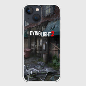 Чехол для iPhone 13 mini с принтом DyingLight2 в Курске,  |  | Тематика изображения на принте: baggie | dying light | game | good night good luck | survival horror | techland | the following | zombie | багги | зараженные | зомби | игры