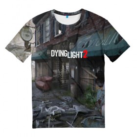 Мужская футболка 3D с принтом DyingLight2 в Курске, 100% полиэфир | прямой крой, круглый вырез горловины, длина до линии бедер | baggie | dying light | game | good night good luck | survival horror | techland | the following | zombie | багги | зараженные | зомби | игры
