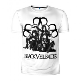 Мужская футболка 3D спортивная с принтом Black Veil Brides в Курске, 100% полиэстер с улучшенными характеристиками | приталенный силуэт, круглая горловина, широкие плечи, сужается к линии бедра | 