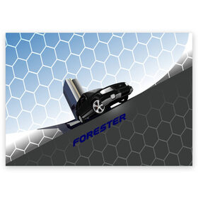 Поздравительная открытка с принтом Subaru Forester SF5 в Курске, 100% бумага | плотность бумаги 280 г/м2, матовая, на обратной стороне линовка и место для марки
 | Тематика изображения на принте: auto | forester | jdm | sf5 | subaru | subaru forester | субару | форестер