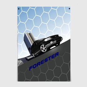Постер с принтом Subaru Forester SF5 в Курске, 100% бумага
 | бумага, плотность 150 мг. Матовая, но за счет высокого коэффициента гладкости имеет небольшой блеск и дает на свету блики, но в отличии от глянцевой бумаги не покрыта лаком | auto | forester | jdm | sf5 | subaru | subaru forester | субару | форестер