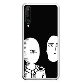 Чехол для Honor P30 с принтом Saitama (One-Punch Man) в Курске, Силикон | Область печати: задняя сторона чехла, без боковых панелей | man | one punch | saitama | ванпач | ванпачмен | генос