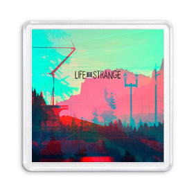 Магнит 55*55 с принтом Life is Strange в Курске, Пластик | Размер: 65*65 мм; Размер печати: 55*55 мм | caulfield | chloe price | game | kate marsh | life | life is strange | life is strange: before the storm | max | strange | две луны | игры | кейт марш | колфилд | макс | подростки | студенты