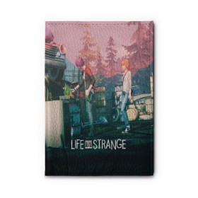 Обложка для автодокументов с принтом Life is Strange в Курске, натуральная кожа |  размер 19,9*13 см; внутри 4 больших “конверта” для документов и один маленький отдел — туда идеально встанут права | caulfield | chloe price | game | kate marsh | life | life is strange | life is strange: before the storm | max | strange | две луны | игры | кейт марш | колфилд | макс | подростки | студенты