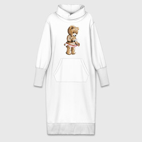Платье удлиненное хлопок с принтом Nasty bear в Курске,  |  | медведь | мишка | плюшевый | селфи | тедди