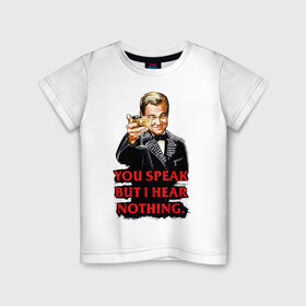 Детская футболка хлопок с принтом Gatsby в Курске, 100% хлопок | круглый вырез горловины, полуприлегающий силуэт, длина до линии бедер | leonardo dicaprio | the great gatsby | великий гэтсби | леонардо дикаприо
