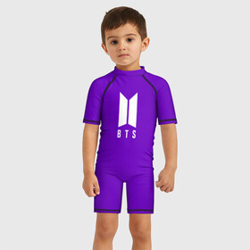 Детский купальный костюм 3D с принтом BTS PURPLE в Курске, Полиэстер 85%, Спандекс 15% | застежка на молнии на спине | bangtan boys | bt21 | bts | bts army | bts stickers | j hope | jimin | jin | jungkook | k pop | purple | rap monster | rapmon | suga | v | бтс | корея | пурпурный | стикеры bts | фиолетовый