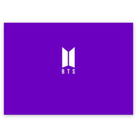 Поздравительная открытка с принтом BTS PURPLE в Курске, 100% бумага | плотность бумаги 280 г/м2, матовая, на обратной стороне линовка и место для марки
 | bangtan boys | bt21 | bts | bts army | bts stickers | j hope | jimin | jin | jungkook | k pop | purple | rap monster | rapmon | suga | v | бтс | корея | пурпурный | стикеры bts | фиолетовый