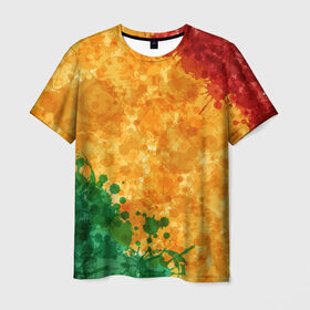 Мужская футболка 3D с принтом Reggae в Курске, 100% полиэфир | прямой крой, круглый вырез горловины, длина до линии бедер | бразилия | растоман | регги | хиппи