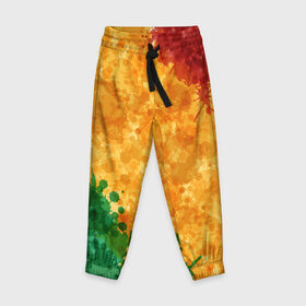 Детские брюки 3D с принтом Reggae в Курске, 100% полиэстер | манжеты по низу, эластичный пояс регулируется шнурком, по бокам два кармана без застежек, внутренняя часть кармана из мелкой сетки | бразилия | растоман | регги | хиппи