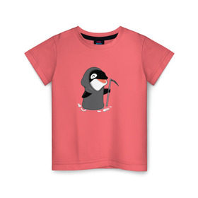 Детская футболка хлопок с принтом Косатка в Курске, 100% хлопок | круглый вырез горловины, полуприлегающий силуэт, длина до линии бедер | акула | дельфин | животные | касатка | кит | коса | лапочка | милый | мимими | море | рыбки | хищник