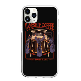 Чехол для iPhone 11 Pro матовый с принтом Worship Coffee в Курске, Силикон |  | Тематика изображения на принте: 80 е | 80s | 90 е | 90s | oldschool | retro | retrowave | stranger thing | vintage | винтаж | олдскул | ретро | ретровейв | странные дела