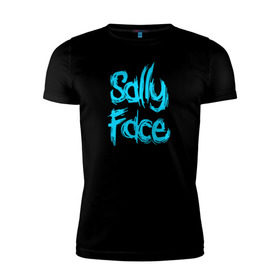 Мужская футболка премиум с принтом SALLY FACE в Курске, 92% хлопок, 8% лайкра | приталенный силуэт, круглый вырез ворота, длина до линии бедра, короткий рукав | face | game | horror | sally | sally face | игра | мальчик с протезом | салли | салли фейс | ужасы