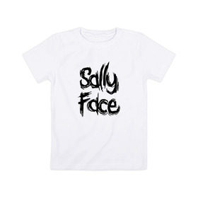 Детская футболка хлопок с принтом SALLY FACE в Курске, 100% хлопок | круглый вырез горловины, полуприлегающий силуэт, длина до линии бедер | face | game | horror | sally | sally face | игра | мальчик с протезом | салли | салли фейс | ужасы