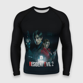 Мужской рашгард 3D с принтом Resident Evil 2 в Курске,  |  | 2 | biohazard | claire | evil | horror | raccoon | resident | survival | t virus | t вирус | выживание | зла | кеннеди | клэр | леон | обитель | раккун | редфилд | скотт | ужас