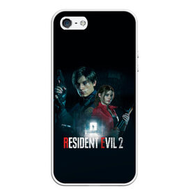 Чехол для iPhone 5/5S матовый с принтом Resident Evil 2 в Курске, Силикон | Область печати: задняя сторона чехла, без боковых панелей | 2 | biohazard | claire | evil | horror | raccoon | resident | survival | t virus | t вирус | выживание | зла | кеннеди | клэр | леон | обитель | раккун | редфилд | скотт | ужас