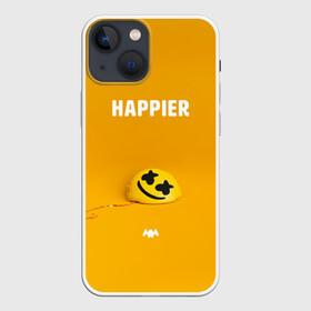 Чехол для iPhone 13 mini с принтом Marshmello. Happier в Курске,  |  | christopher | comstock | dj | dotcom | friends | marshmallow | marshmello | usa | диджей | друзья | комсток | крис | маршмэллоу | продюсер | сша