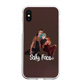 Чехол для iPhone XS Max матовый с принтом Sally Face в Курске, Силикон | Область печати: задняя сторона чехла, без боковых панелей | blue | diane | face | fisher | gizmo | henry | johnson | killer | larry | sally | генри | гизмо | джонсон | диана | ларри | лицо | салли | фейс | фишер