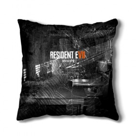 Подушка 3D с принтом RESIDENT EVIL 7 в Курске, наволочка – 100% полиэстер, наполнитель – холлофайбер (легкий наполнитель, не вызывает аллергию). | состоит из подушки и наволочки. Наволочка на молнии, легко снимается для стирки | Тематика изображения на принте: biohazard | biohazard 7 | crocodile | fang | game | hand | monster | new umbrella | resident evil | resident evil 7 | umbrella | umbrella corp | umbrella corporation | zombie