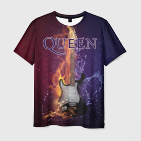 Мужская футболка 3D с принтом Queen в Курске, 100% полиэфир | прямой крой, круглый вырез горловины, длина до линии бедер | queen | брайан мэи | британская | группа | джон дикон | королева | роджер тейлор | рок | фредди меркьюри