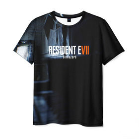 Мужская футболка 3D с принтом RESIDENT EVIL 7 в Курске, 100% полиэфир | прямой крой, круглый вырез горловины, длина до линии бедер | 