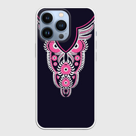 Чехол для iPhone 13 Pro с принтом Сова в Курске,  |  | art | b | birds | drawing | graphics | look | night | ornament | owl | pattern | picture | predator | взгляд | графика | искусство | картинка | крутой | лучший | мода | модный | молодёжная | ночной | орнамент | птицы | рисунок | розовый | сова