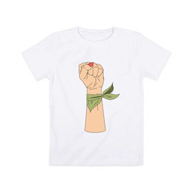 Детская футболка хлопок с принтом Феминизм в Курске, 100% хлопок | круглый вырез горловины, полуприлегающий силуэт, длина до линии бедер | fame | девушка | женщина | права | феминистки