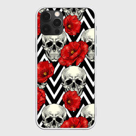 Чехол для iPhone 12 Pro Max с принтом Черепа и розы в Курске, Силикон |  | взгляд | графика | день мертвых | знак | искусство | картинка | кость | красивый | крутой | мексика | мода | модный | молодёжная | орнамент | рисунок | розы | рукоделие | символ | скелет | стиль