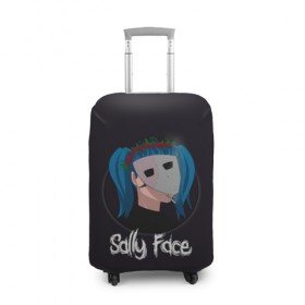 Чехол для чемодана 3D с принтом Sally Face в Курске, 86% полиэфир, 14% спандекс | двустороннее нанесение принта, прорези для ручек и колес | 