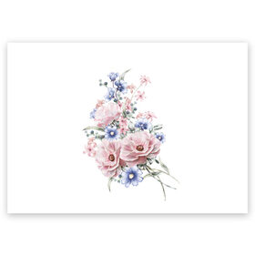Поздравительная открытка с принтом Цветы в Курске, 100% бумага | плотность бумаги 280 г/м2, матовая, на обратной стороне линовка и место для марки
 | bouquets | flowers | pattern | roses | букеты | графика | жёлтый | зелёный | искусство | картинка | красивый | крутой | листья | мода | модный | молодёжная | оранжевый | орнамент | рисунок | розовый | розы | рукоделие