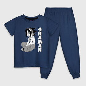 Детская пижама хлопок с принтом Шаман Кинг в Курске, 100% хлопок |  брюки и футболка прямого кроя, без карманов, на брюках мягкая резинка на поясе и по низу штанин
 | Тематика изображения на принте: 