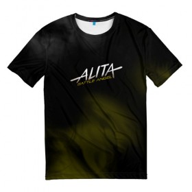 Мужская футболка 3D с принтом Alita: Battle Angel в Курске, 100% полиэфир | прямой крой, круглый вырез горловины, длина до линии бедер | Тематика изображения на принте: 