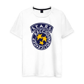 Мужская футболка хлопок с принтом S.T.A.R.S. RACCOON CITY в Курске, 100% хлопок | прямой крой, круглый вырез горловины, длина до линии бедер, слегка спущенное плечо. | ada wong | biohazard | game | gamer | leon | logo | mistic | raccoon city | re2 | resident evil 2 | rpd | stars | umbrella | ада вонг | амбрелла | зомби | игра | мистика | ужасы