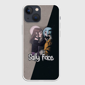 Чехол для iPhone 13 mini с принтом Sally Face в Курске,  |  | sally face | гизмо | девид | девочка | игра | лари | ларри | мальчик | маска | мрачная | на лице | пых | с протезом | сал | сали | салли | салли фейс | фейс | фэйс | эддисон | эшли