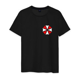 Мужская футболка хлопок с принтом UMBRELLA CORP в Курске, 100% хлопок | прямой крой, круглый вырез горловины, длина до линии бедер, слегка спущенное плечо. | Тематика изображения на принте: ada wong | biohazard | game | gamer | leon | logo | mistic | raccoon city | re2 | resident evil 2 | rpd | stars | umbrella | ада вонг | амбрелла | зомби | игра | мистика | ужасы