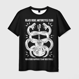 Мужская футболка 3D с принтом Black Rebel Motorcycle Club в Курске, 100% полиэфир | прямой крой, круглый вырез горловины, длина до линии бедер | black rebel motorcycle club | brmc | rock | группы | инди | музыка | рок | рок н ролл