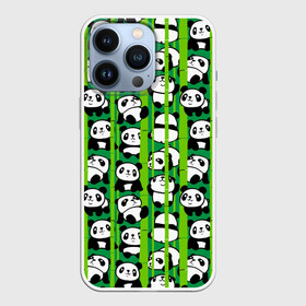 Чехол для iPhone 13 Pro с принтом Медведи панда в Курске,  |  | animals | bamboo | bears | branches | funny | panda | trees | аниме | бамбук | весёлые | ветки | графика | деревья | животные | зелёный | искусство | картинка | красивый | крутой | малыши | медведи | мода | модный | молодёжная