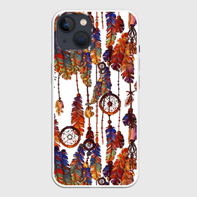 Чехол для iPhone 13 с принтом Бохо в Курске,  |  | boho | hippie | белый | бохо | бусы | винтаж | графика | индейцы | искусство | камни | картинка | крутой | ловцы | лучший | милитари | мода | модный | молодёжная | ожелелье | перья | рисунок | сафари | снов