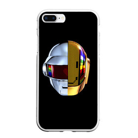 Чехол для iPhone 7Plus/8 Plus матовый с принтом Daft Punk в Курске, Силикон | Область печати: задняя сторона чехла, без боковых панелей | daft punk | electronic | house | human | music | robot | дафт панк | музыка | синти поп | хаус | электроника