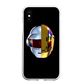 Чехол для iPhone XS Max матовый с принтом Daft Punk в Курске, Силикон | Область печати: задняя сторона чехла, без боковых панелей | daft punk | electronic | house | human | music | robot | дафт панк | музыка | синти поп | хаус | электроника