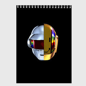 Скетчбук с принтом Daft Punk в Курске, 100% бумага
 | 48 листов, плотность листов — 100 г/м2, плотность картонной обложки — 250 г/м2. Листы скреплены сверху удобной пружинной спиралью | daft punk | electronic | house | human | music | robot | дафт панк | музыка | синти поп | хаус | электроника