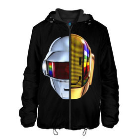 Мужская куртка 3D с принтом Daft Punk в Курске, ткань верха — 100% полиэстер, подклад — флис | прямой крой, подол и капюшон оформлены резинкой с фиксаторами, два кармана без застежек по бокам, один большой потайной карман на груди. Карман на груди застегивается на липучку | Тематика изображения на принте: daft punk | electronic | house | human | music | robot | дафт панк | музыка | синти поп | хаус | электроника