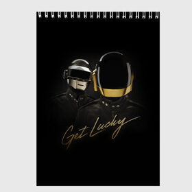 Скетчбук с принтом Daft Punk в Курске, 100% бумага
 | 48 листов, плотность листов — 100 г/м2, плотность картонной обложки — 250 г/м2. Листы скреплены сверху удобной пружинной спиралью | daft punk | electronic | house | human | music | robot | дафт панк | музыка | синти поп | хаус | электроника